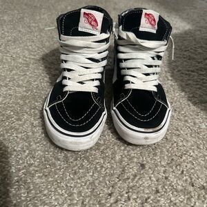 Vans Kids Black and White High-Top Sneakers